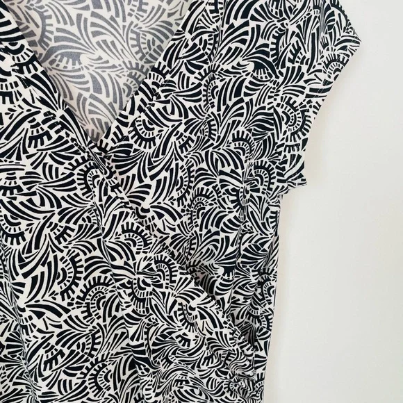 Athleta Black and White Sheath Midi Dress - Picture 4 of 7